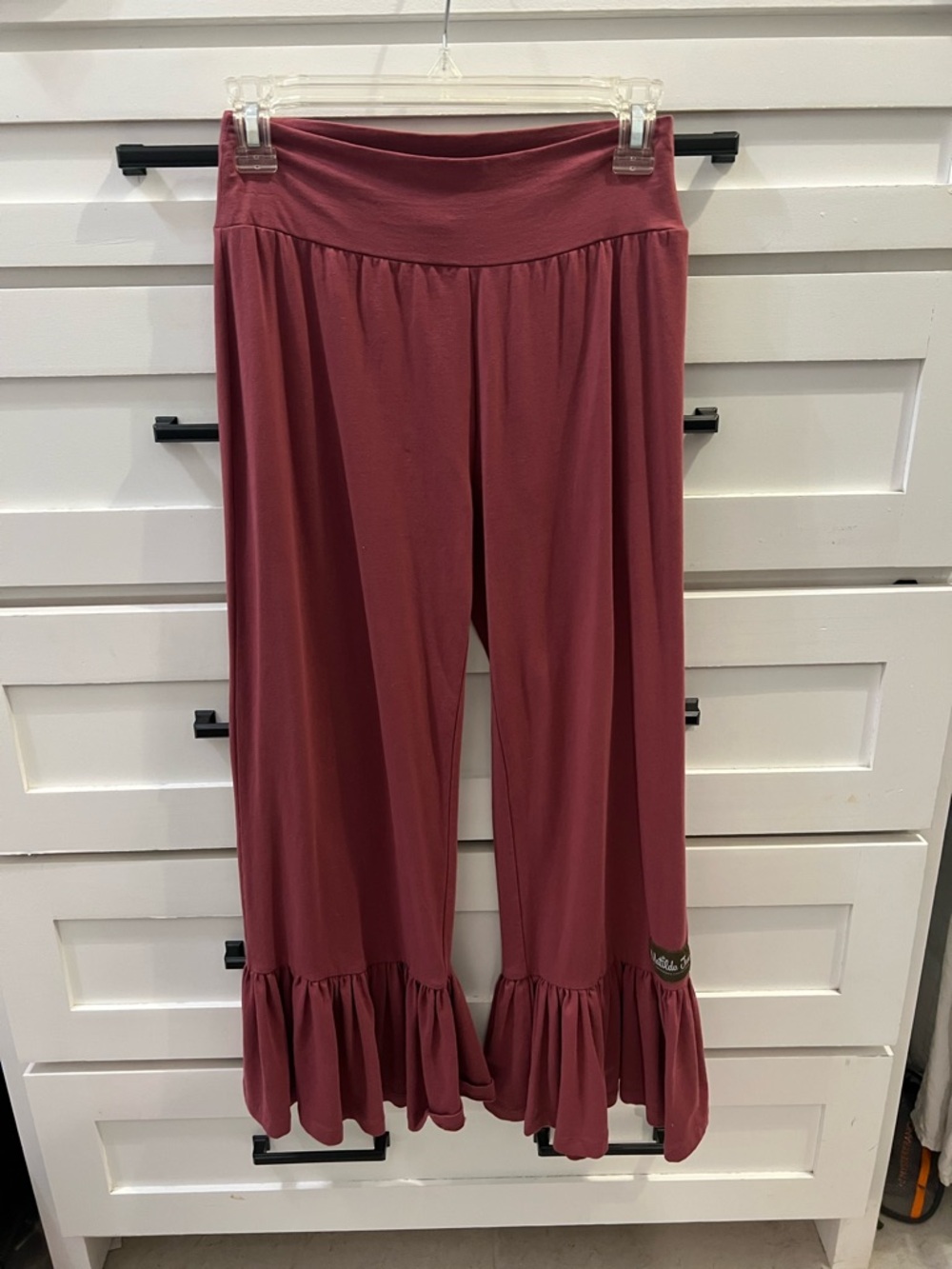 Matilda Jane Dusty Rose Big Ruffle Wide Leg Pants